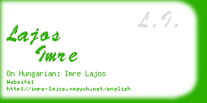 lajos imre business card